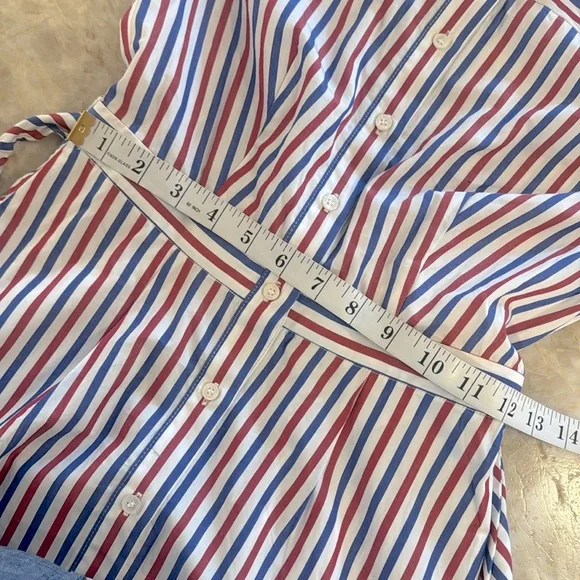 J. Crew NWT Shirt Dress Red White Blue Cotton Stripe Dress 0 - Picture 5 of 8